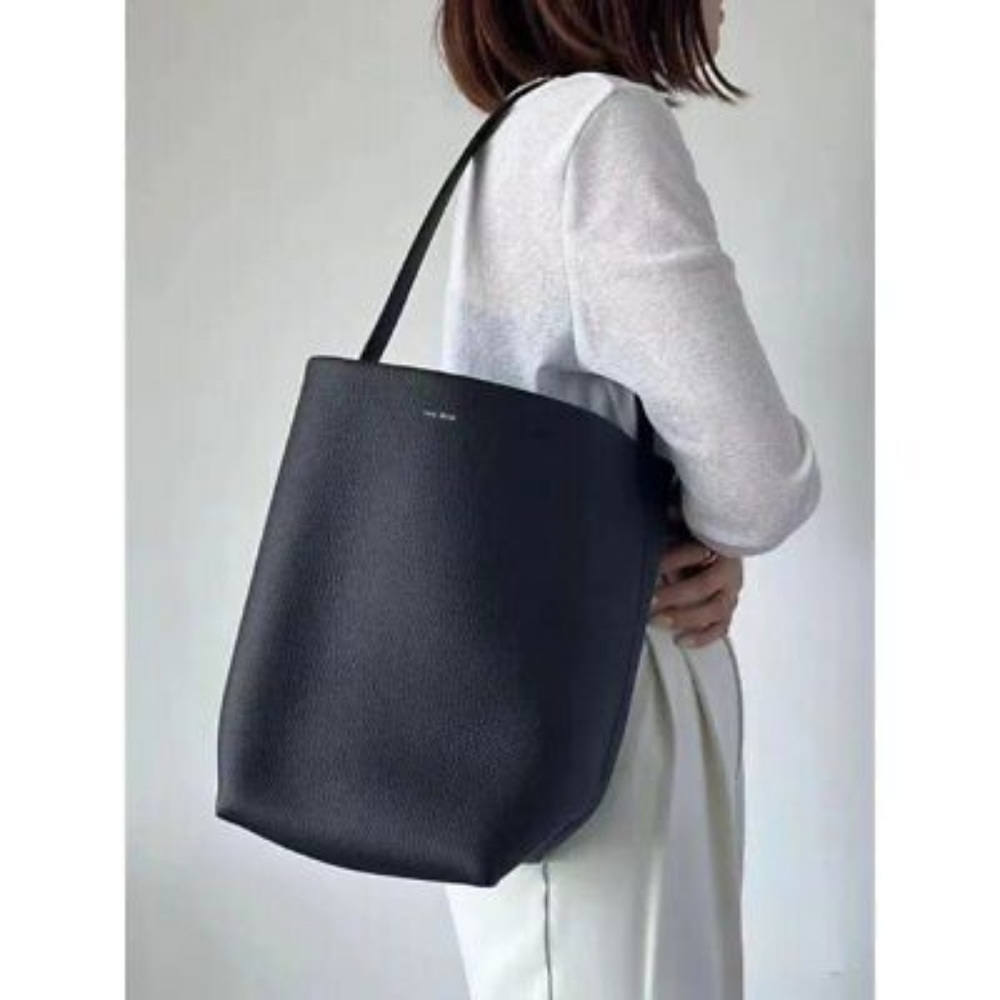 The Row Large Tote Bag in Black